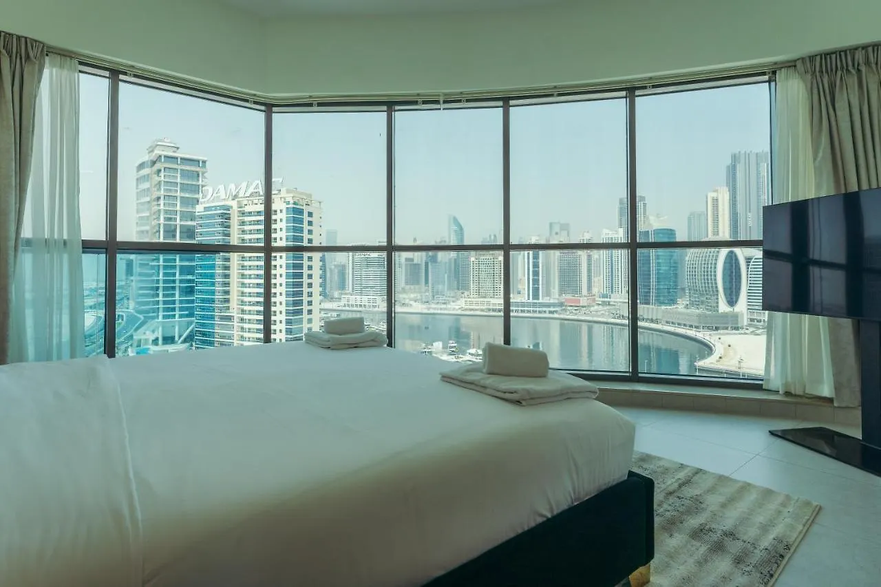 Bay Gem With Panoramic Burj Khalifa And Canal View 迪拜